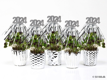 Klee in Silbertopf + Stecker 2026