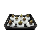 Wachsamaryllis  Glitter weiß