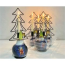 Wachsamaryllis mit Stabkerze Tannenbaum